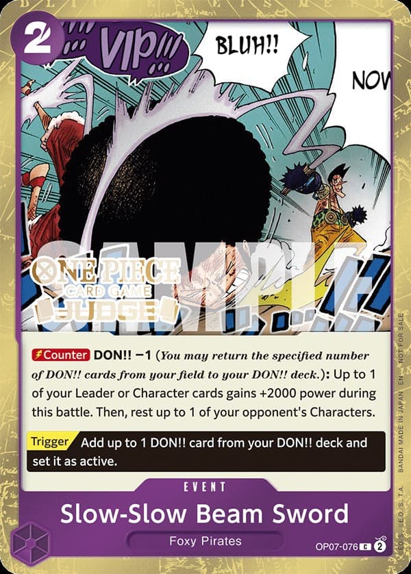 Slow-Slow Beam Sword (Judge Pack Vol. 6)