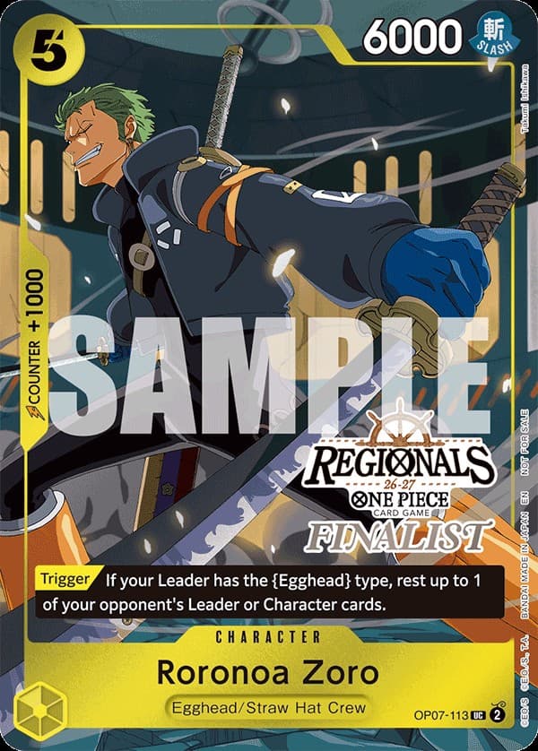 Roronoa Zoro (Regional Card Set 26-27 Vol.1 | Finalist)