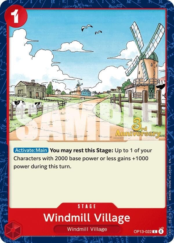 Windmill Village (3rd Anniversary Stamp)