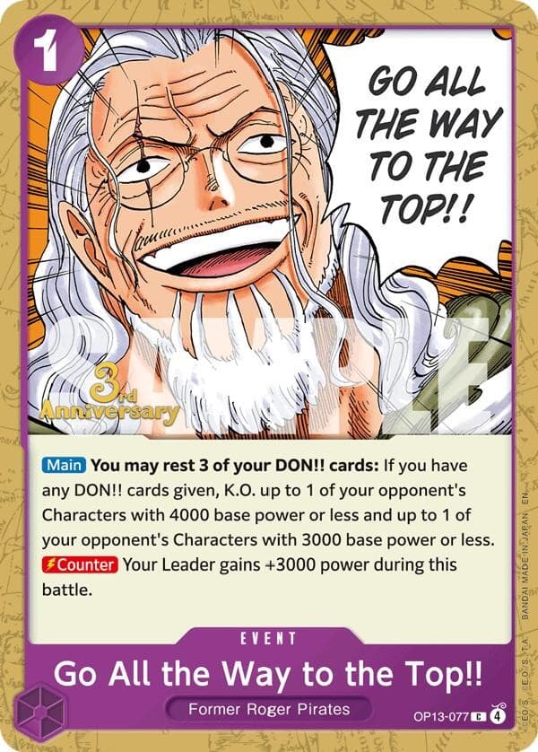 Go All the Way to the Top!! (3rd Anniversary Stamp)