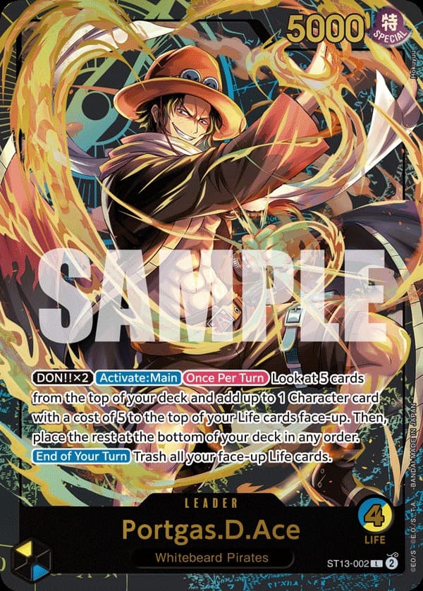 Portgas D. Ace (Gold Text | Premium Card Collection -Leader Collection)