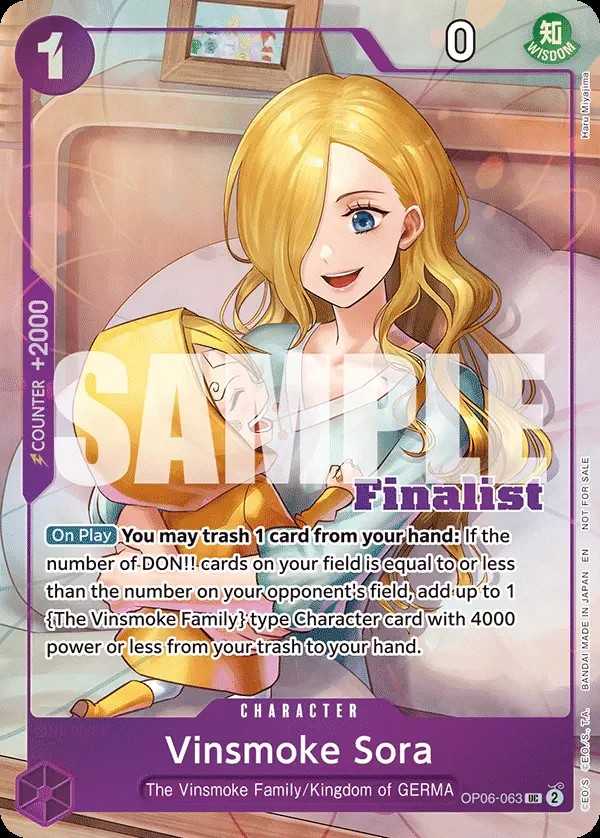 Vinsmoke Sora (CS 25-26 Finalist Card Set 2)