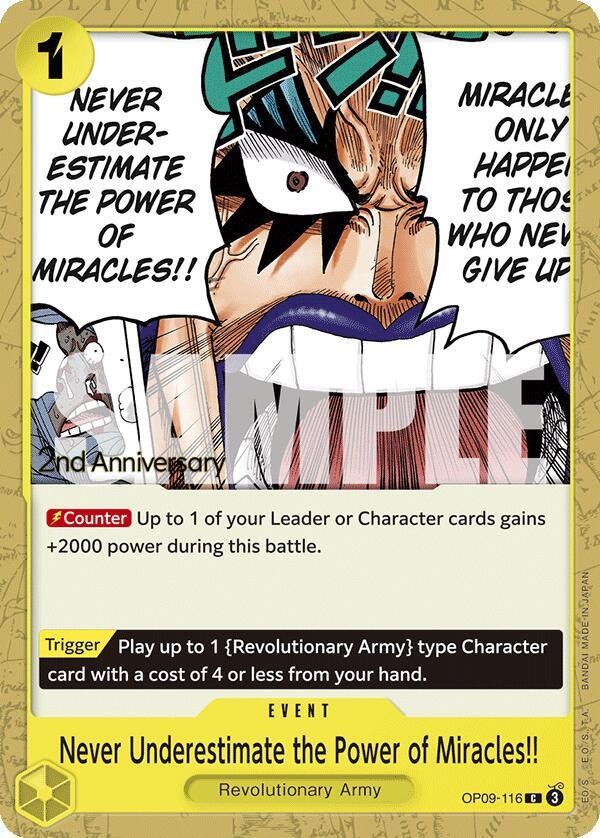Never Underestimate the Power of Miracles!! (2nd Anniversary Stamp)