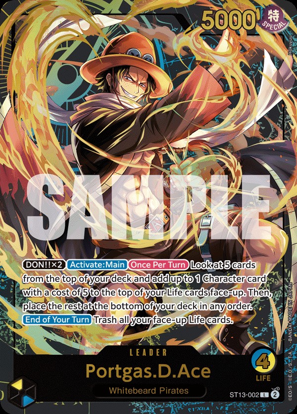 Portgas D. Ace (Gold Text | Premium Card Collection -Leader Collection)